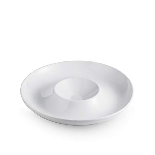 LAUCHUH Porcelain Chip and Dip Serving Set Divided Serving Trays Appetizers and Cheeses Serving Platter Compartment Dish for Father's Day, Christmas,