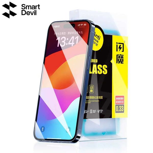 Cell Phone Screen Protectors SmartDevil 2PCS Tempered Glass For iPhone 15 Pro Max 15 Plus Screen Protector 15Pro Nonfull Cover Front Film An