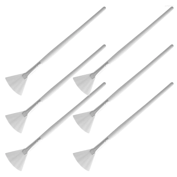 Makeup Brushes 6 Pcs Fan Shaped Facial Mask Brush Applicator Esthetician Face Brighten