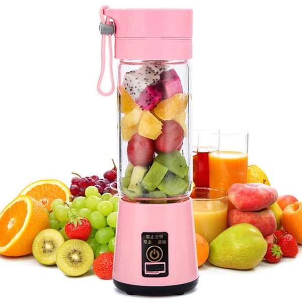 Fruit Vegetable Tools 380ml 246 Blades Portable Electric Juicer Home USB Rechargeable Smoothie Maker Blenders Machine Sports Bottle JuicingC