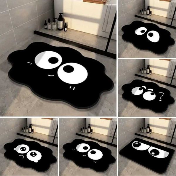 Cartoon 40x60cm Bathro Floor Mats Non-slip Quick-drying Absorbent Mats Anti-fall Diat d Shower Rugs Z250211