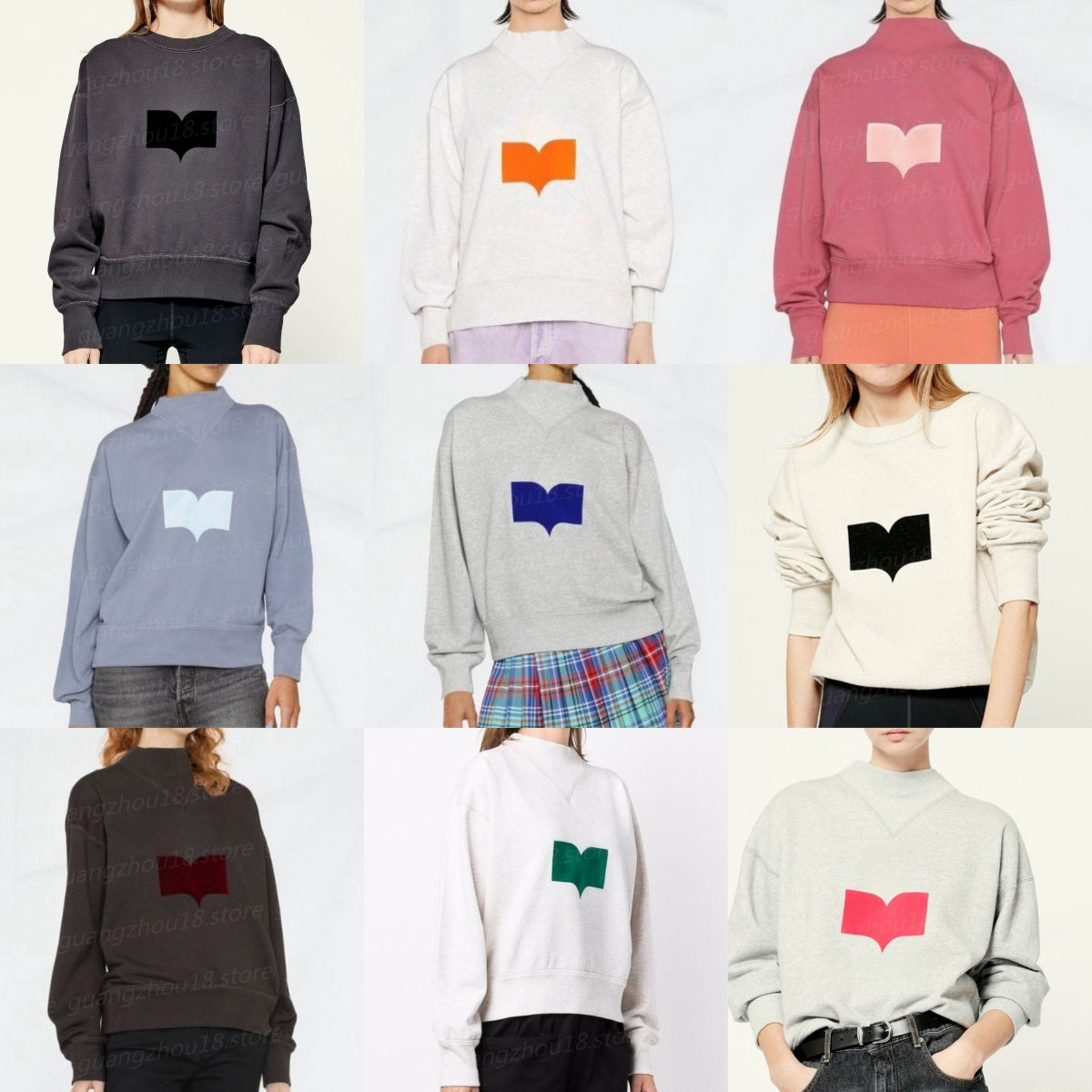 (go off picture not the description) Fashion Designer Sweatshirts for Women Half High Collar Hoodies Luxury Long Sleeve Clothing 29959