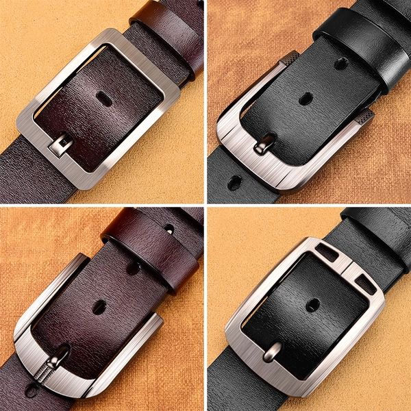 Genuine leather men&#039;s high-quality buckle jeans, cowhide casual belt, business denim belt, men&#039;s fashion designer 2024 new item
