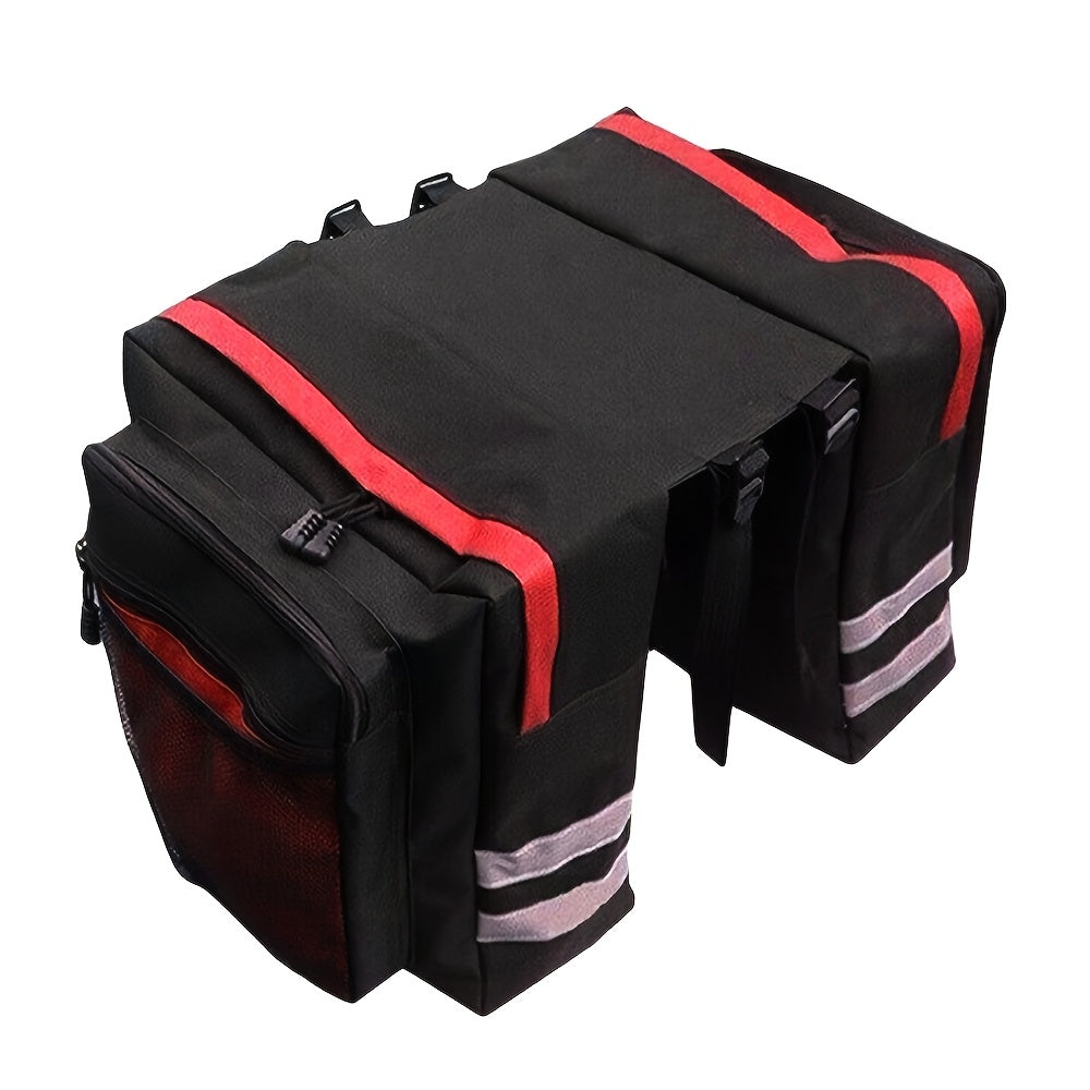 TEMU 50l Heavy-duty Bike Bag Set With Rear Rack - Large Cycling Commuter Backpack, Heavy-duty Bike Trunk Bag, Heavy-duty Bike Rack, Heavy-duty Bike