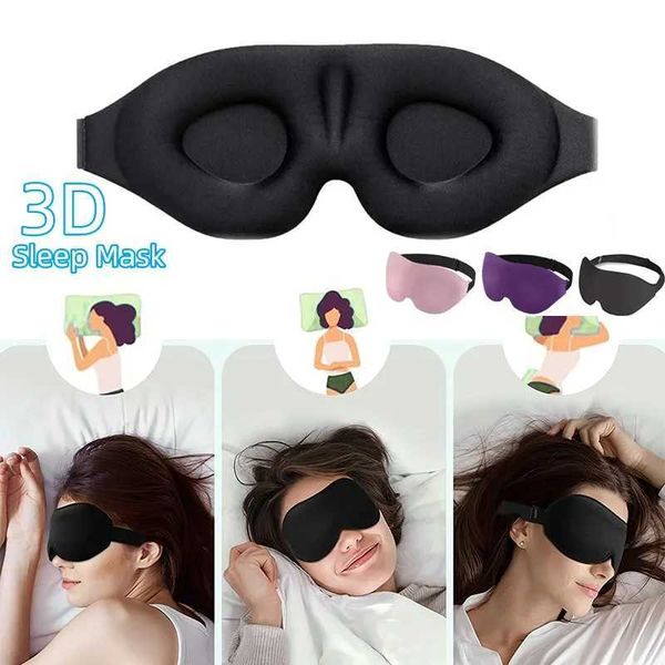 Sleep Masks 3D Contour Sleep Mask With Adjustable Strap - Memory Foam Blindfold for Travel Yoga Block Out Light with Women Men z241204