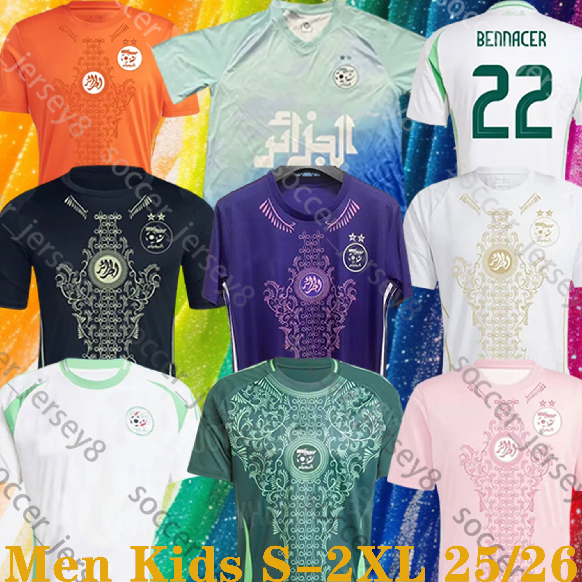 24 25 26 CHAIBI Algerie soccer jerseys Fans Player version AIT NOURI AOUAR BENSEBAINI 2025 2026 Algeria men kids kits maillot de football shirts tra