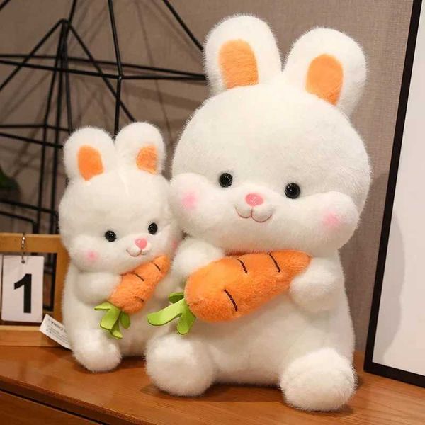 Kawaii Carrot Rabbit Plush Toys Adorable Bunny Dolls Stuffed Pillow Soft Animal Cushion Girls Kids Birthday Christmas Gifts Y240801