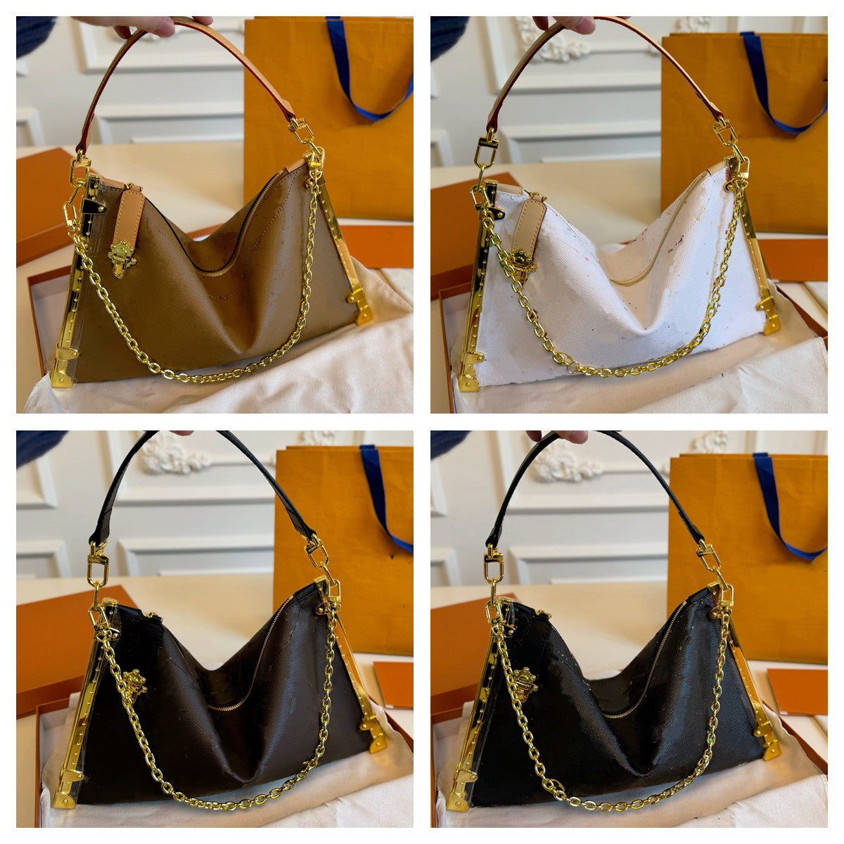 Designe Luxury Lucky Trunk Bag Chain Bag Shoulder Bags Totes Handbag Shopping Bag Women Vintage Clutch Bag Mirror Quality M12075 Pouch Purse takashi