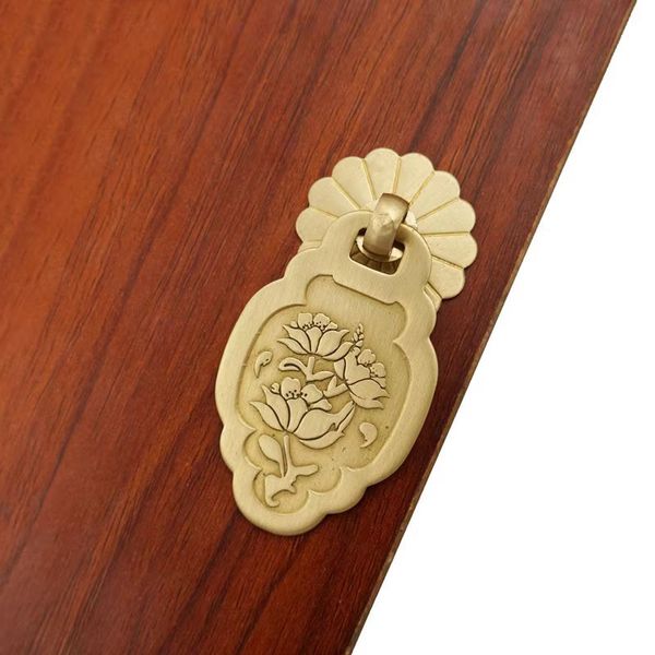 flower furniture knob wardrobe shoe closet door single hole handle round cone Retro cabinet pull