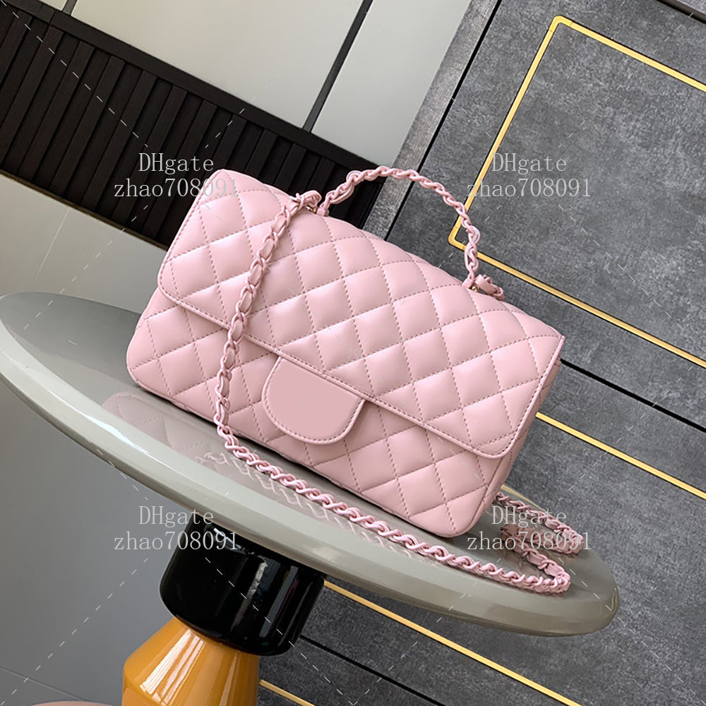 Designer Women&#039;s Flap Crossbody Bag - Lambskin Leather Shoulder Handbag Large size 23cm With box C03E