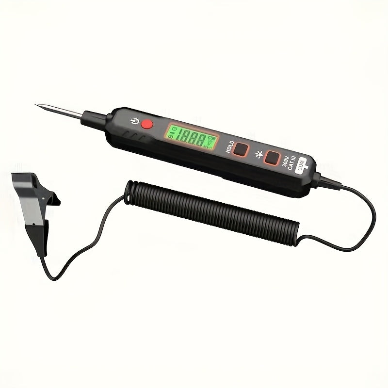 TEMU 1pc Digital Automotive Circuit Tester With Backlight Display, Voltage Tester For Vehicle & Maintenance, Easy-to-use Car Diagnostic Tool