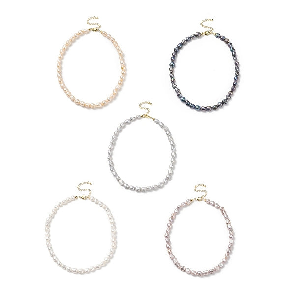 Collares de perlas naturales para mujer