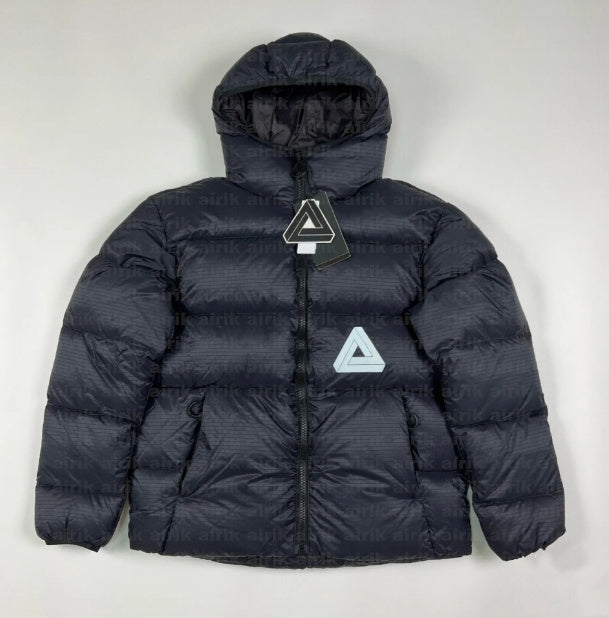 Mens Down Jacket Matte Puffa Winter Jacket With Face Mask Windbreaker Coat Printed Warm Hooded Puffer Jacket Casual Outwear Jacket sizeS-XL