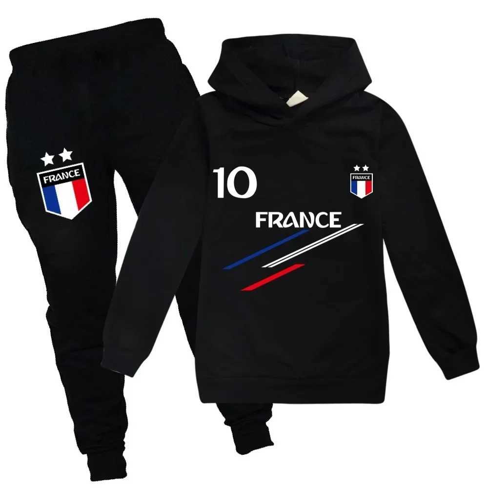 2025 Autumn New Kids Clothes Boys France Football 10 Tracksuit Tops Pants 2PCS Children Boy SprOutfits Girls Sets 214 Years J250915