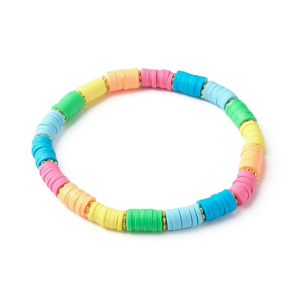 Polymer Clay Beads Stretch Bracelets