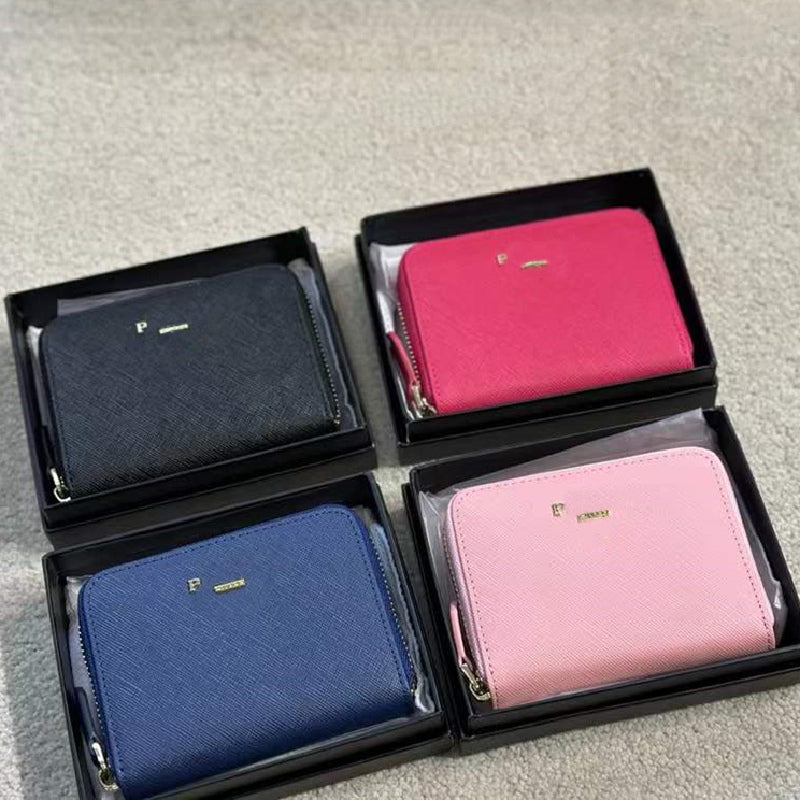 designer wallet short wallets mini purse purses card holder holders coin purse cardholder woman mens handbag fashion genuine leather 5A