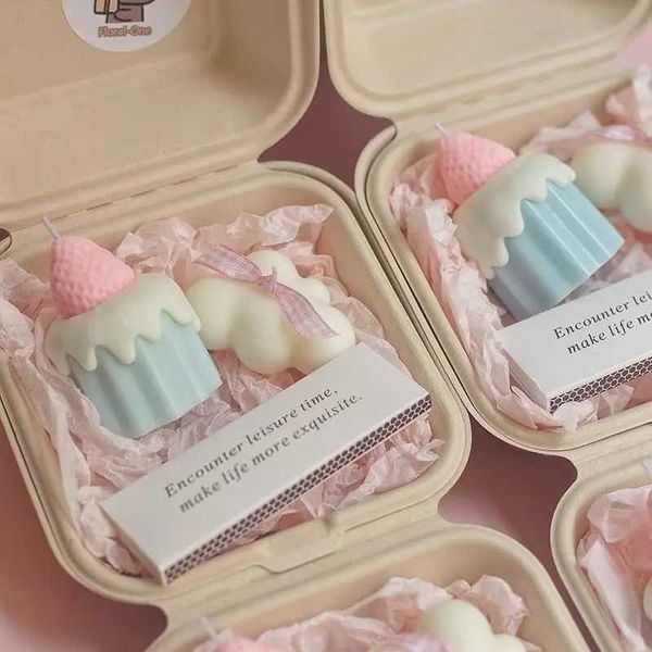 Cloud Cake Aromatherapy Candle Gift Box Birthday Gift for Girls Best Friend High Level Fragrant Candles Lovely Valentines Day M240905