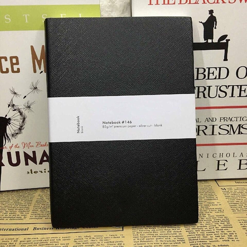 high quality 146 Notepads Black -blue - red Leather Cover Agenda Handmade Note Book luxurs Periodical Diary Business Notebook A5