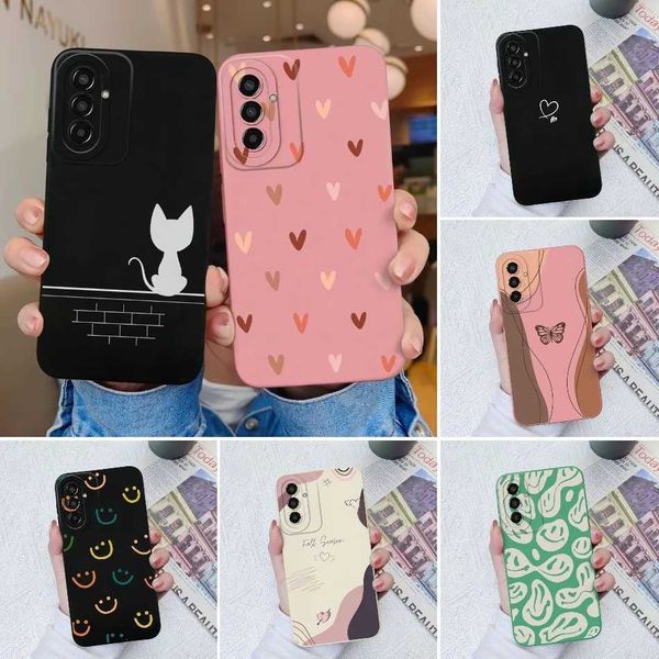 New Arrival Suitable for Galaxy M13 M14 phone cases Love Heart upgraded camera protection liquid silicone back cover Z241209