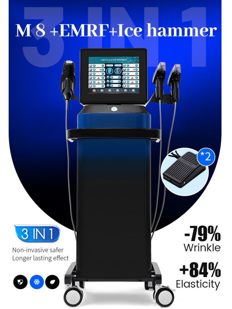 Professional Mo 8 RF Microneedling Machine Facial Skin Care Beauty With12 24 40 Nano Pin Cartridge