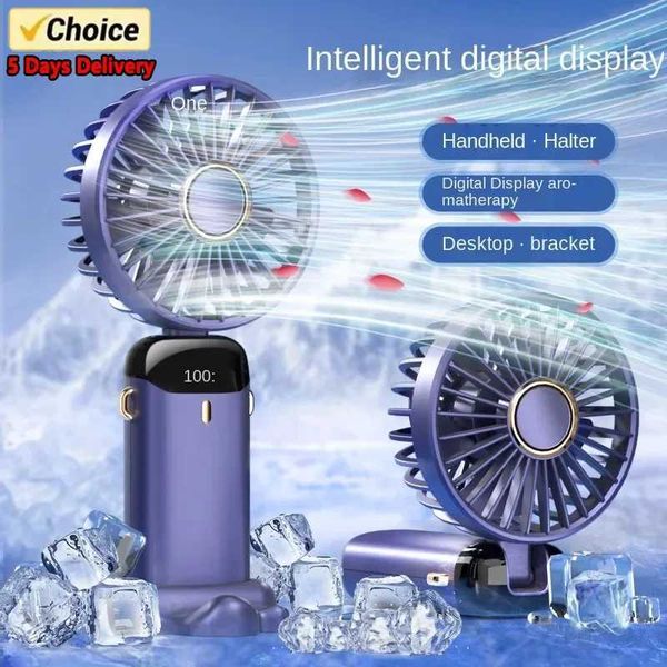 Electric fan portable air conditioner mini cooler charging neck fan for free home delivery manual USB air conditioner blades B240819