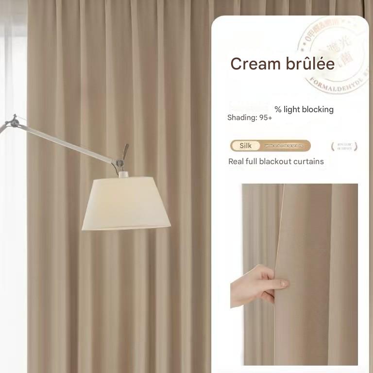 YL-36987 new cotton and linen full blackout curtains bedroom living room bay window thickened sunshade and heat insulation curtain