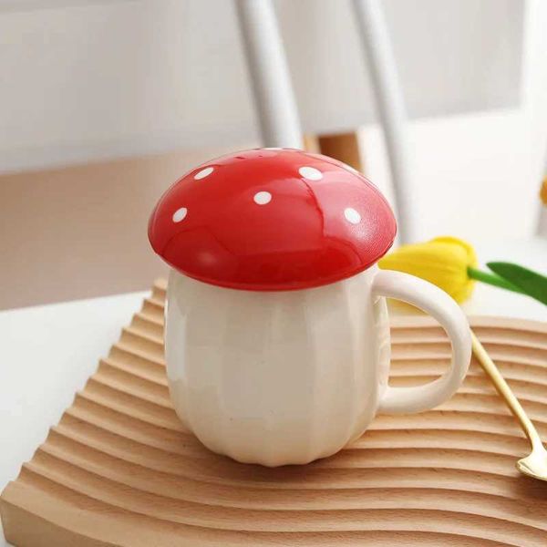 Cross-border Creative shro Cup g with Lid Coffee Cup Drinking Water Ceramic Cup Cute Water Cup Household Milk Cup RaccoonT250116