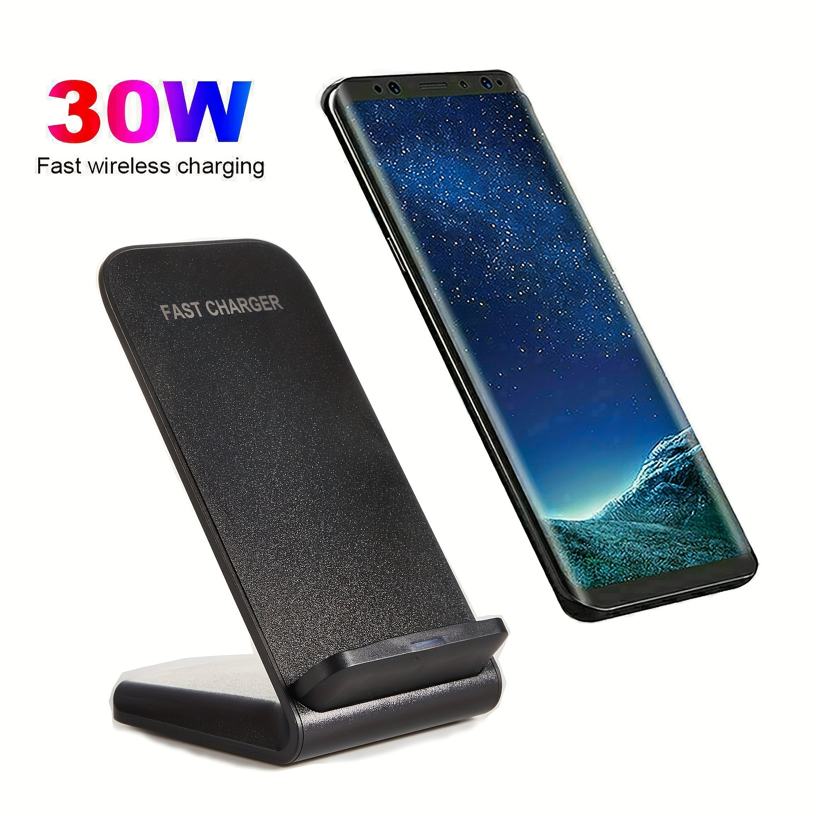 TEMU 30w Fast Wireless Charger Stand Dock For Iphone 11-12-13-14-15-16 Pro Max S20-s21-s22-s23-s24 Ultra
