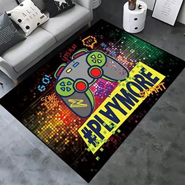 3D Gamer Rug Children&#039;s Room Carpet Anime Game Controller Door Mat Home Living Room Bedroom Floor Mat Bathroom Mat Tapis Cuisine