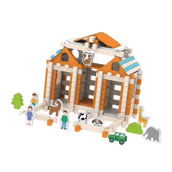 Model Building Kits 120 pieces of DIY building model wooden house kit childrens blocks adult children boys and girls birthday gifts H240709T