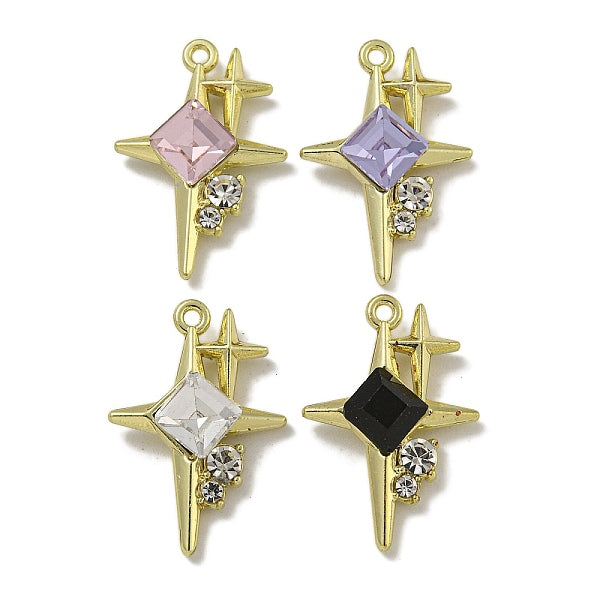 Pendentifs en strass en alliage de placage de rack