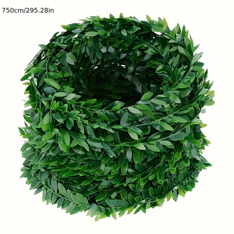 TEMU 300 Inch Yards Green Garland, Artificial Ivy Fake Garland Foliage Green Leaves Artificial Hanging Plants For Wedding Wall Decor Decor