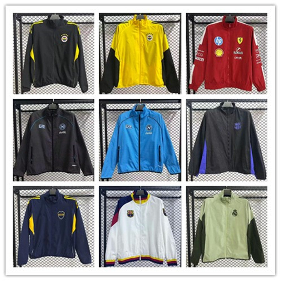 Men 2024 2025 2026 Football jackets Tracksuits hoodie sport windbreaker running fashion multiple colour outerwear coats Italia thin jacket