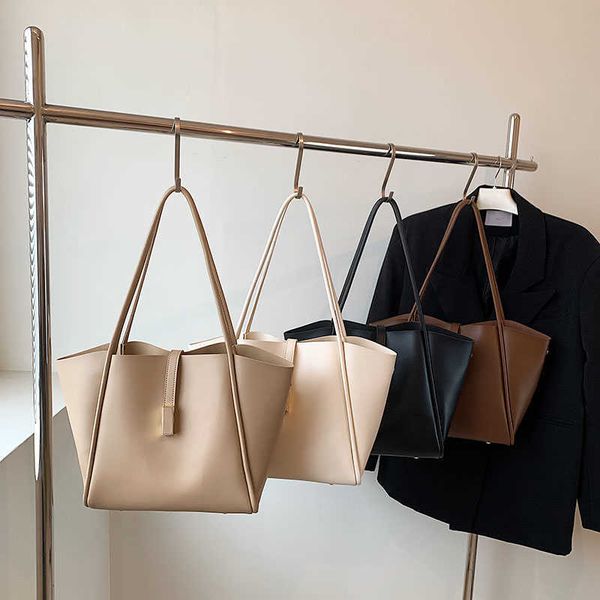 LETTSIDE Big Shoulder Side Bags for Women 2024 Trend Designer Winter Fashion Vintage Leather Tote Bag Lady Purses and HandbagsL240911