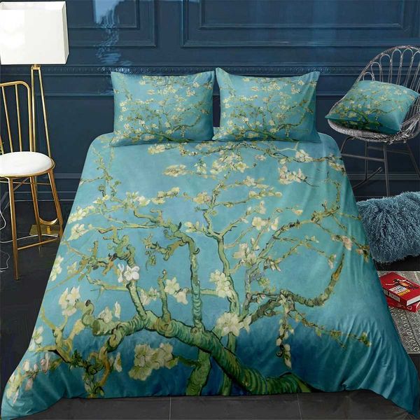 Al Blossom By Van Gogh Duvet ral wer for Girl Nordic Comforter Cover Queen King Size Bedding Set Y240730
