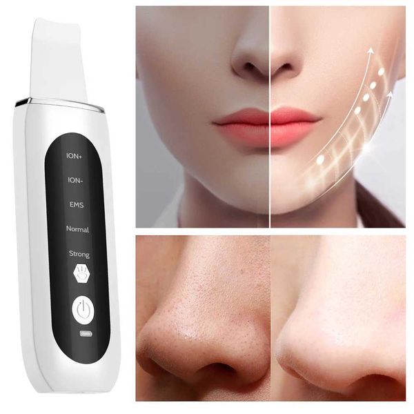Electric Face Scrubbers Ultrasonic Skin Scrubber Peeling Blackhead Remover Deep Cleaning Ion Ance Pore Cleaner Facial Shovel Cleanser H25021