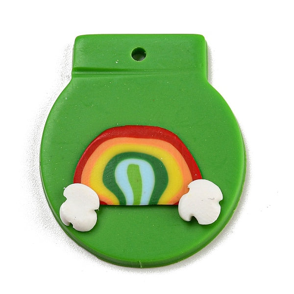 Saint Patrick's Day Handmade Polymer Clay Pendants