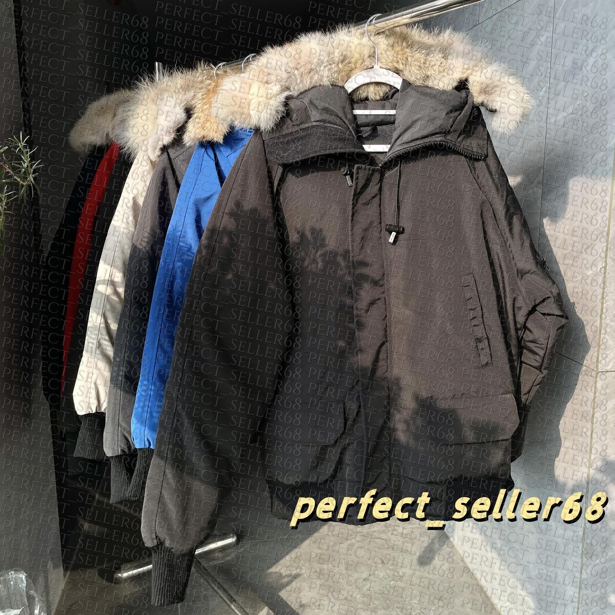 Mens Down Jackets Pilot jacket down jacket Outdoor Winter Hooded Jassen Outerwear womens warm coat real-duck-down wolf-fur collar Hiver Parka Doudou