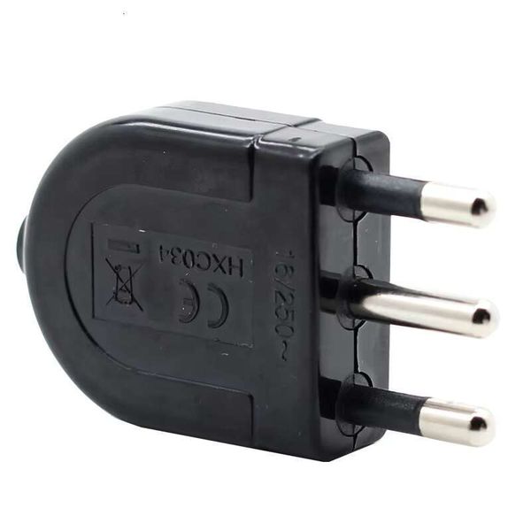16A 250v 3 Pin Power Electrical Plug Black Italy Rewireable Italian plug