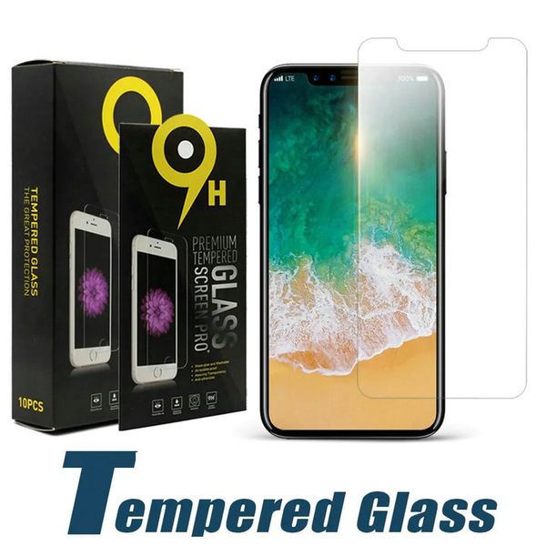 9H Screen Protector for iPhone 15 14 13 12 11 Pro Max XS XR Tempered Glass for iPhone 7 8 Plus LG stylo 6 Toughened Film 0.33mm with Paper B