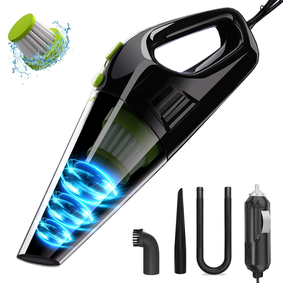 TEMU Handheld Car Vacuum, 11000pa 600w Car Vacuum Cleaner With Led Screen, 30min Powerful Portable Vacuum Cleaner For Home Lightweight Led Light Fast