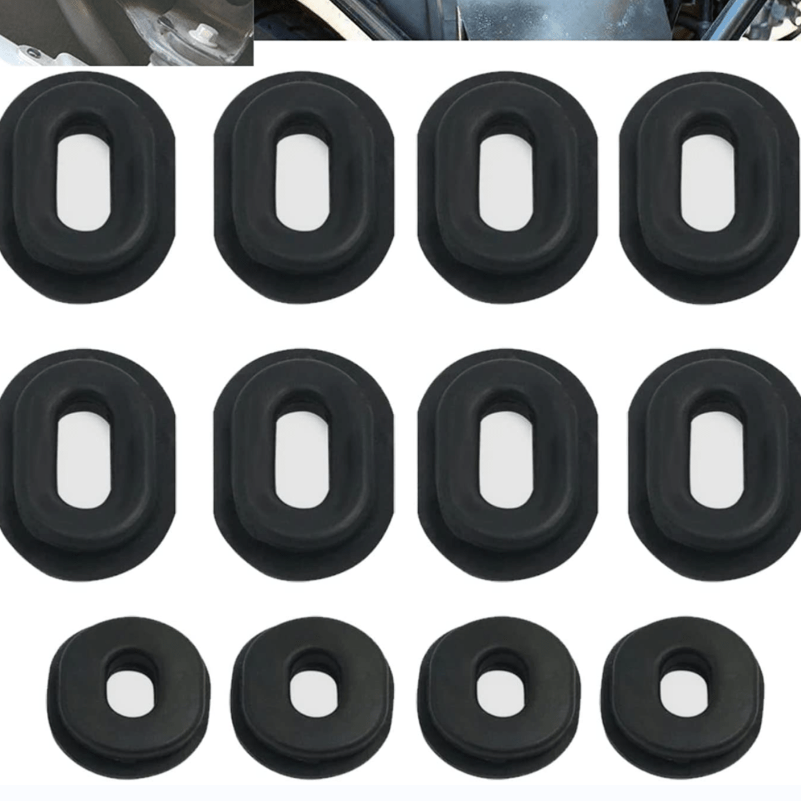 TEMU 12pcs Motorcycle Rubber Grommets Bolts, Single Side Panel Cover Grommets Fairing Washer For Gs125 Motorcycle Grommet