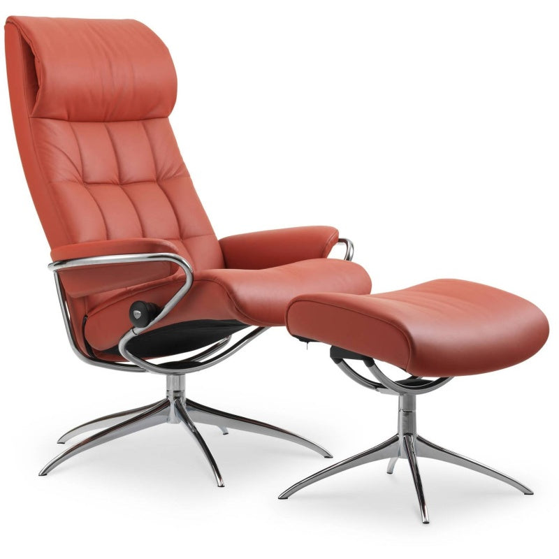Stressless London High Back Star Base Chair - Standard - Leather - Noblesse - No