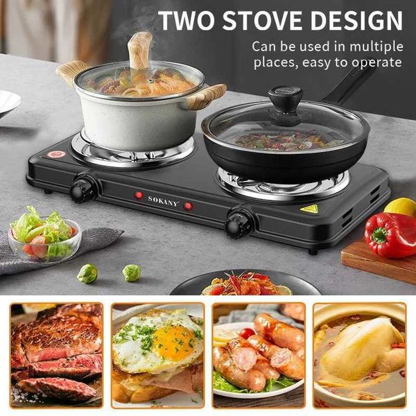 2000W iron burner electric stove hot plate portable kitchen cookware coffee heater milk soup durable stable and fast B240907
