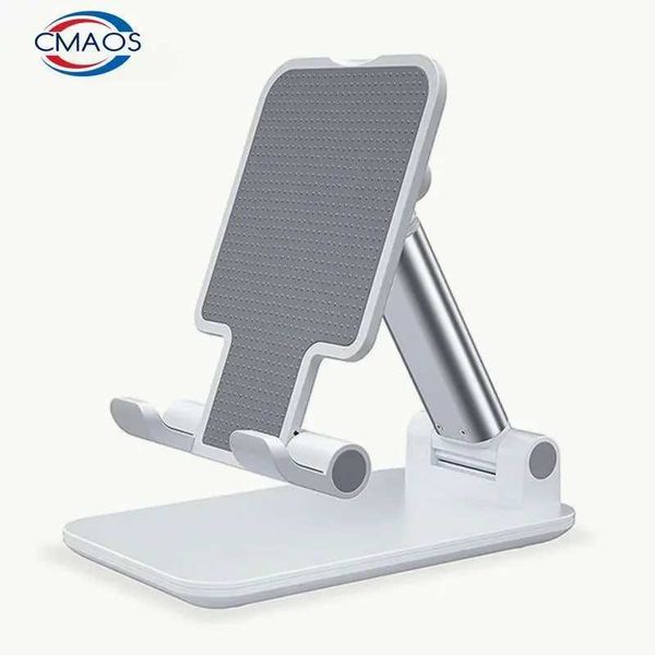 Cell Phone Mounts Holders CMAOS Metal Desktop Tablet Holder Table Cell Foldable Extend Support Desk Mobile Phone Holder Stand For iPhone iPa