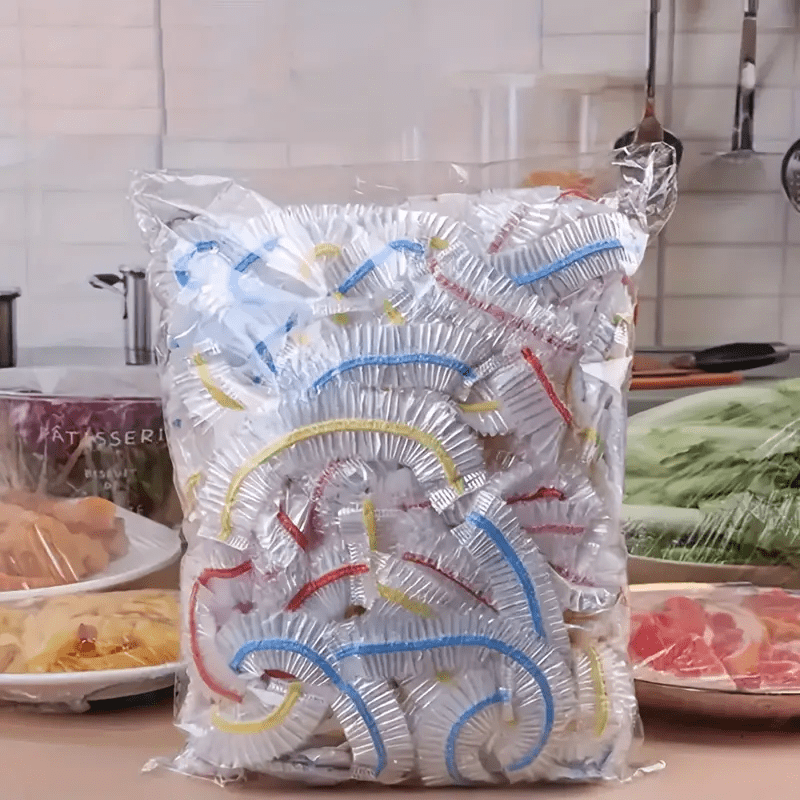 TEMU Disposable Plastic Wrap, Food Grade Refrigerator , Fruit And Food Plastic -keeping Cover, Anti Odor, Leak Proof, Dustproof Refrigerator Cover,