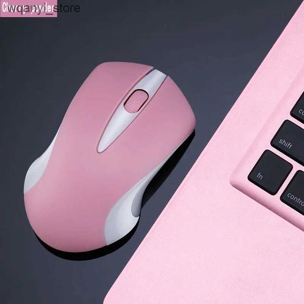 Mice Pink Computer Mouse 1600dpi Wireless Mouse Cordless Girl Cute Mouse Optical Mouse Fashion Mice for Laptop WINS XP-7-8-10 L240910