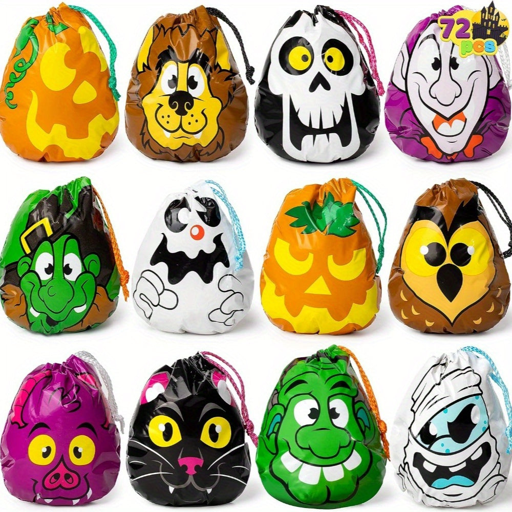 TEMU Syncfun 72pcs Halloween Drawstring Goody Bags, Bags, Trick Or Treat Bag, Goodie Candy Gift Bag Bulk For Kids Trick Or Treating, Party Favors