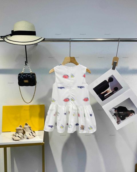 Luxury baby skirt Cartoon pattern printing Princess dress Size 100-160 CM kids designer clothes summer high quality girls partydress