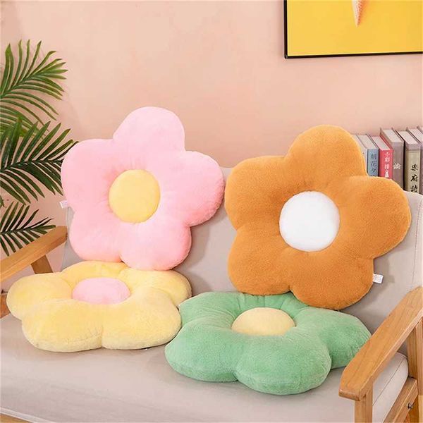 Flower Plush Throw Pillow Soft Plant Flower Chair Cushion Living Bedroom Home Decorative Pillows Sofa Cushions Girl GiftsXJ240821